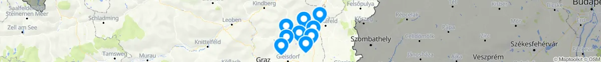 Kartenansicht für Apotheken-Notdienste in der Nähe von Pöllauberg (Hartberg-Fürstenfeld, Steiermark)